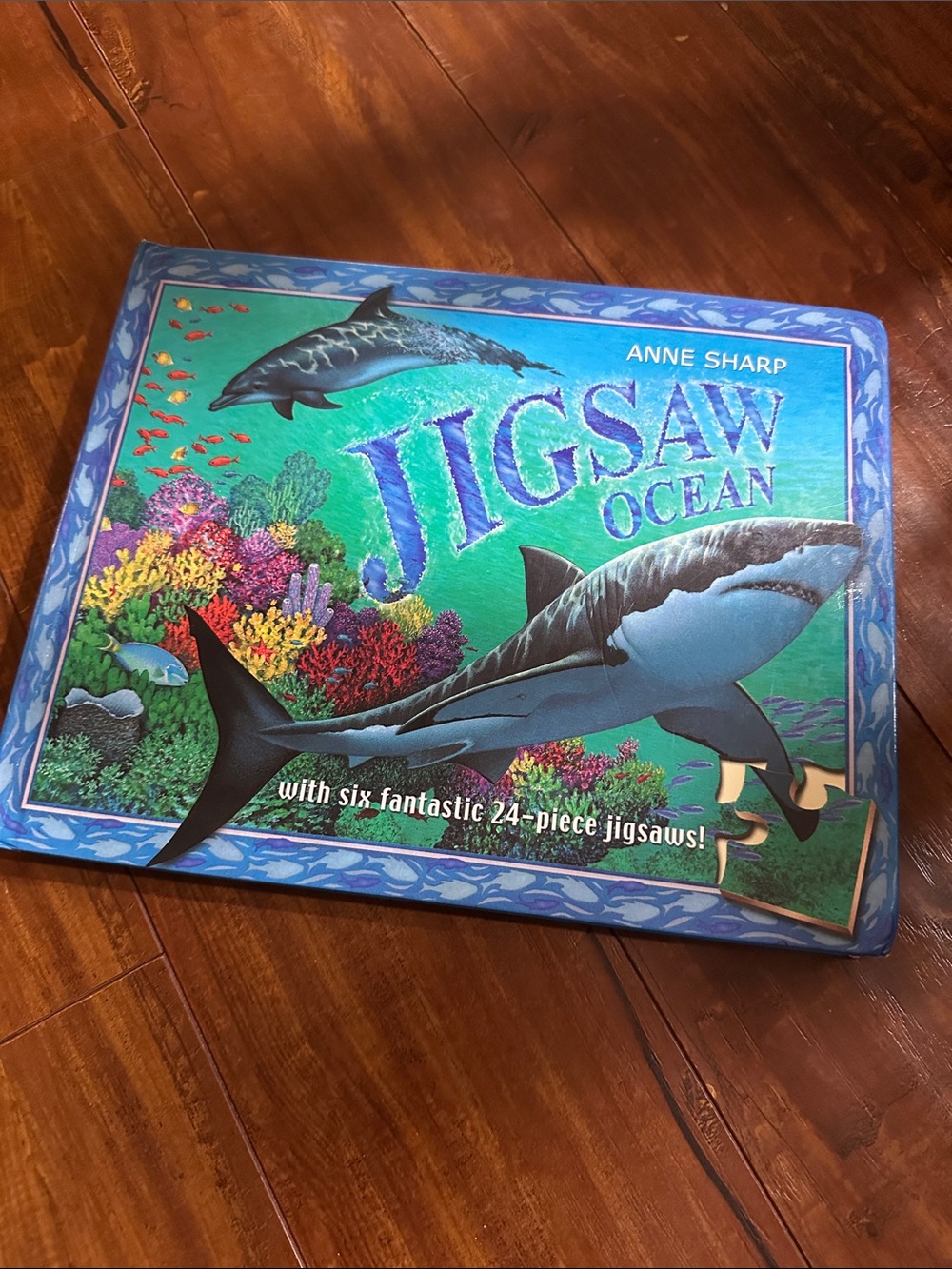 Jigsaw Ocean Anne Sharp 2002 Puzzle Book 6x 24 Piece Sharks Dolphins SEALED